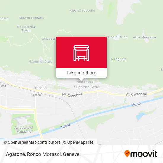 Agarone, Ronco Morasci map