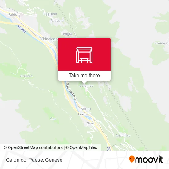 Calonico, Paese map