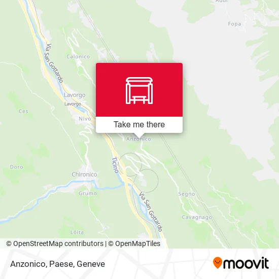 Anzonico, Paese map