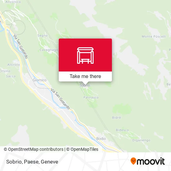 Sobrio, Paese map