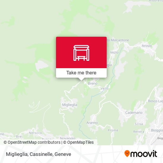 Miglieglia, Cassinelle map