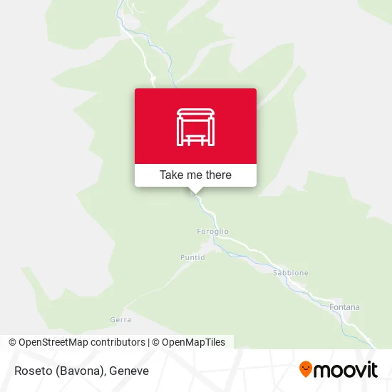 Roseto (Bavona) map