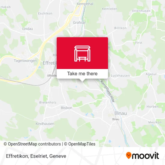 Effretikon, Eselriet map