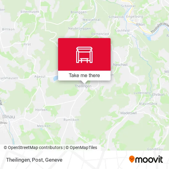 Theilingen, Post map