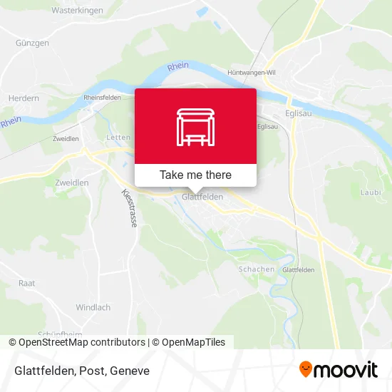 Glattfelden, Post map