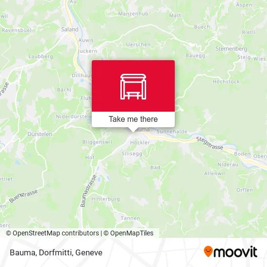 Bauma, Dorfmitti map