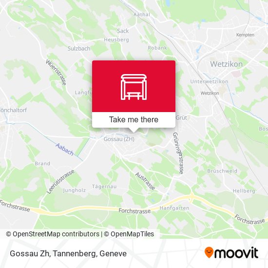 Gossau Zh, Tannenberg map