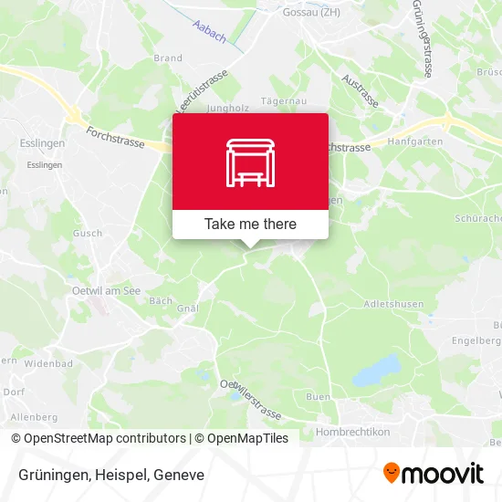 Grüningen, Heispel map