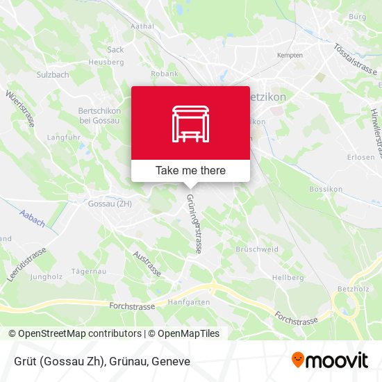 Grüt (Gossau Zh), Grünau map