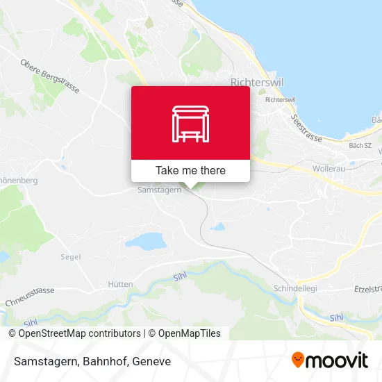 Samstagern, Bahnhof map