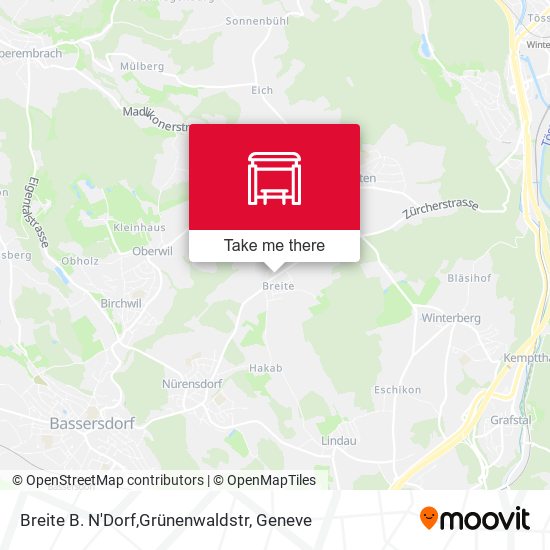 Breite B. N'Dorf,Grünenwaldstr map