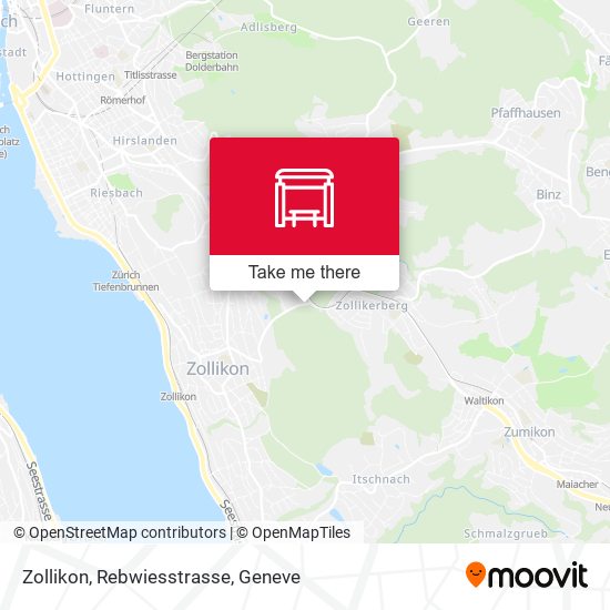 Zollikon, Rebwiesstrasse map