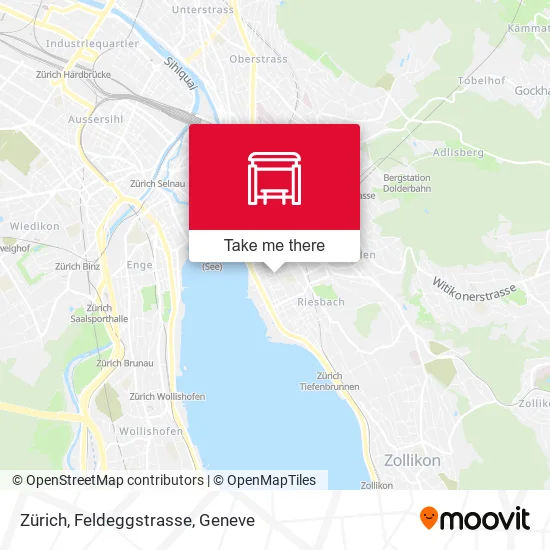 Zürich, Feldeggstrasse map
