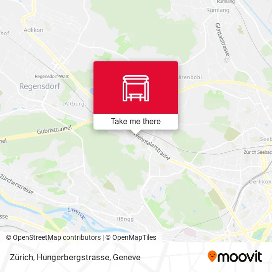 Zürich, Hungerbergstrasse map