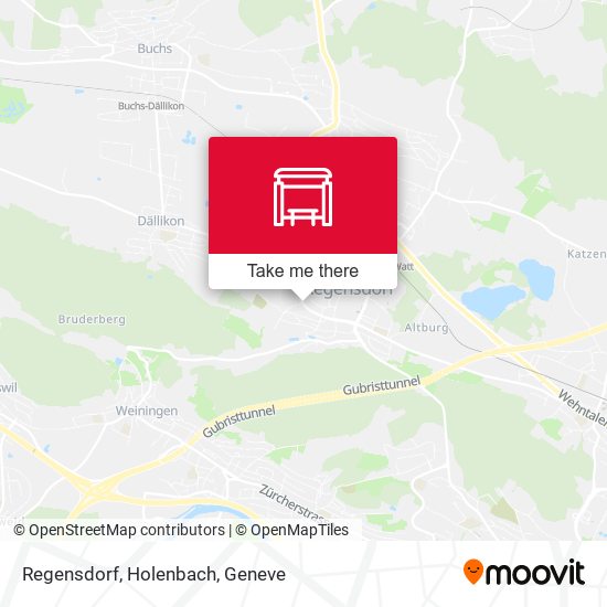 Regensdorf, Holenbach map