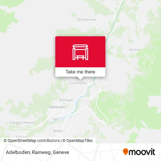 Adelboden, Rainweg map