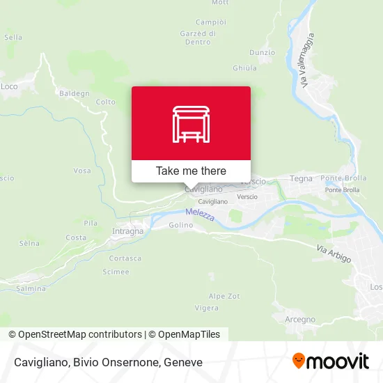 Cavigliano, Bivio Onsernone map