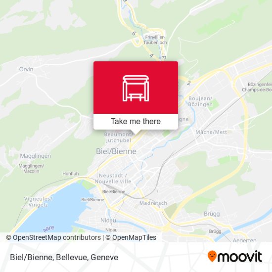 Biel/Bienne, Bellevue map