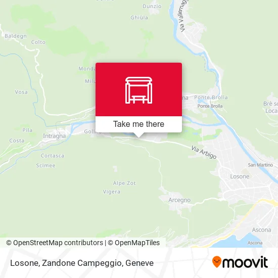Losone, Zandone Campeggio map
