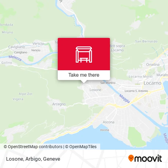 Losone, Arbigo map