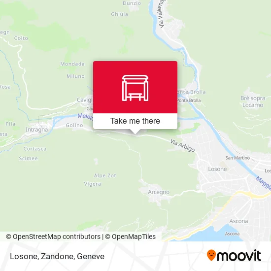 Losone, Zandone map