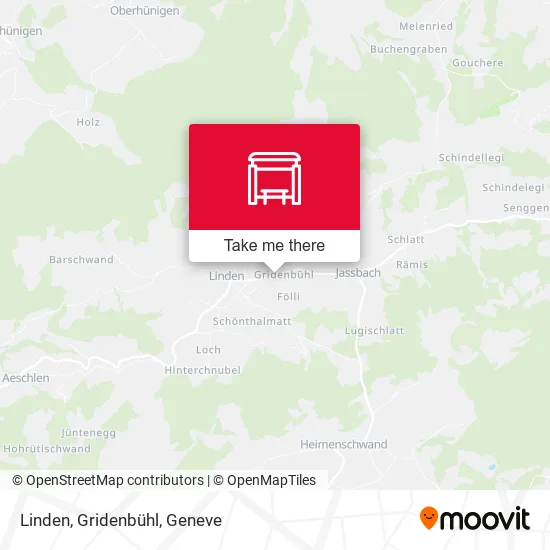 Linden, Gridenbühl map