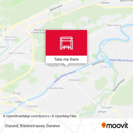Orpund, Bürenstrasse plan
