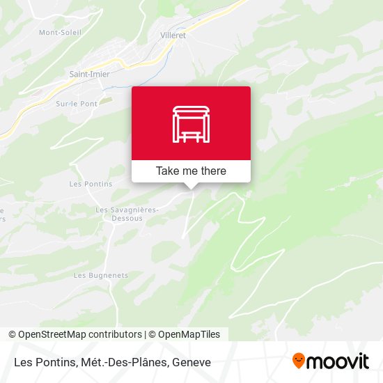 Les Pontins, Mét.-Des-Plânes map
