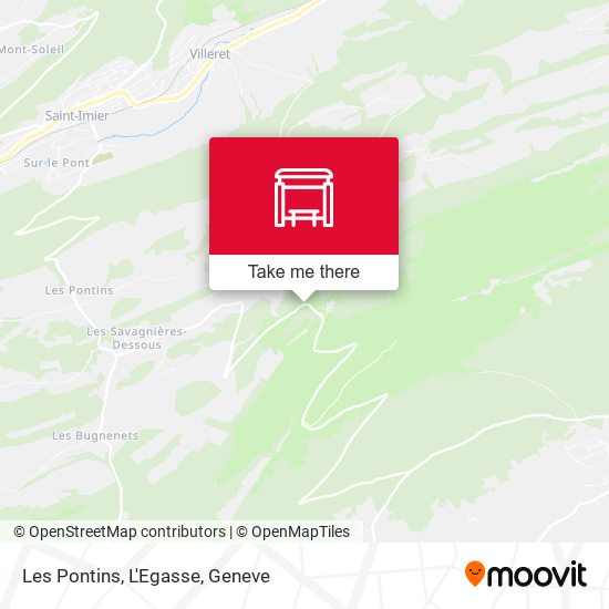 Les Pontins, L'Egasse map