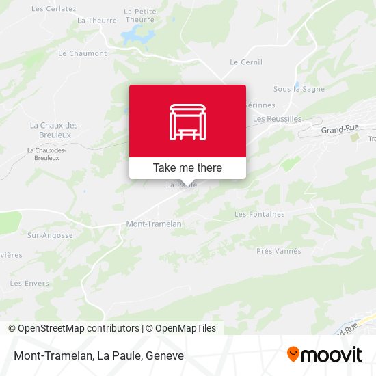 Mont-Tramelan, La Paule map