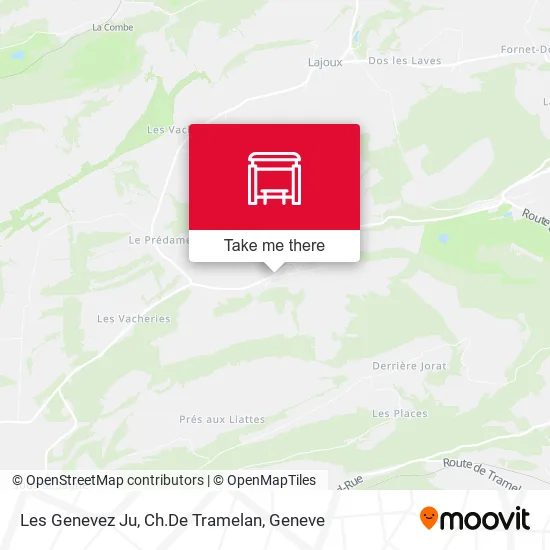 Les Genevez Ju, Ch.De Tramelan map