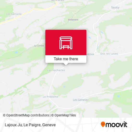 Lajoux Ju, Le Paigre map