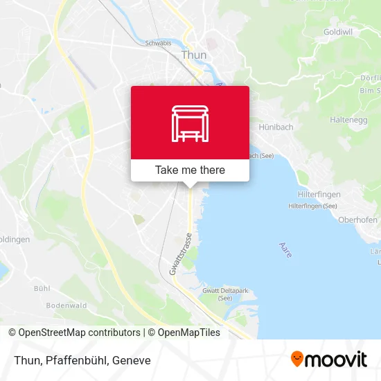 Thun, Pfaffenbühl map