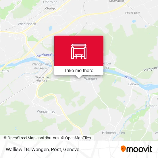 Walliswil B. Wangen, Post map