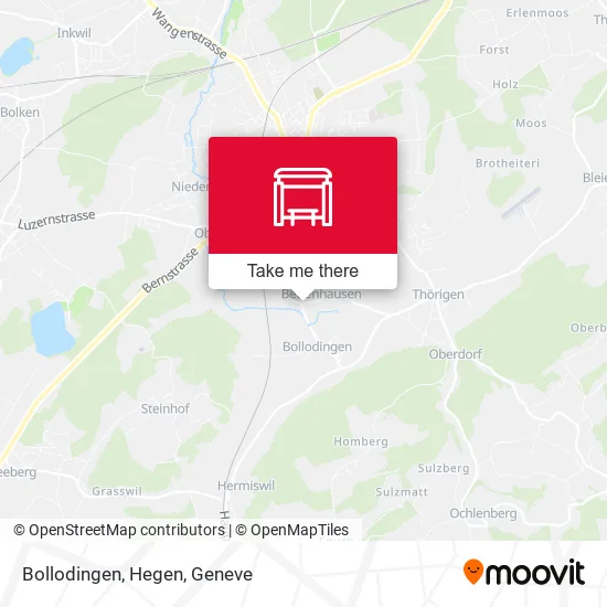 Bollodingen, Hegen map