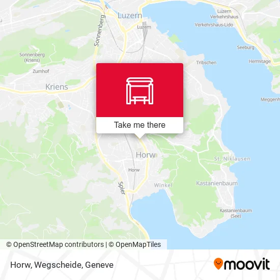 Horw, Wegscheide map