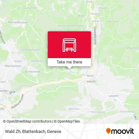 Wald Zh, Blattenbach map
