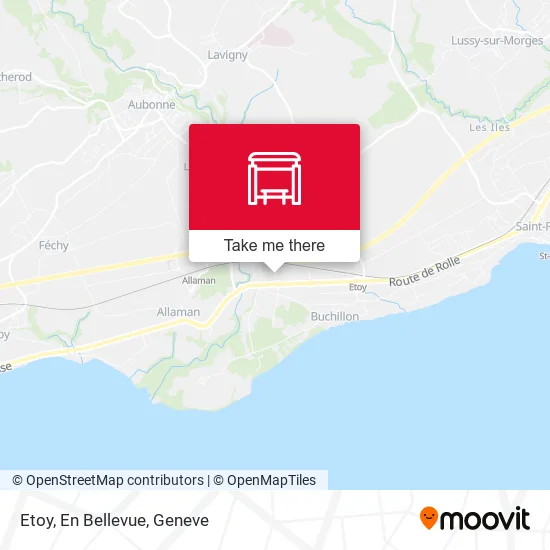 Etoy, En Bellevue map