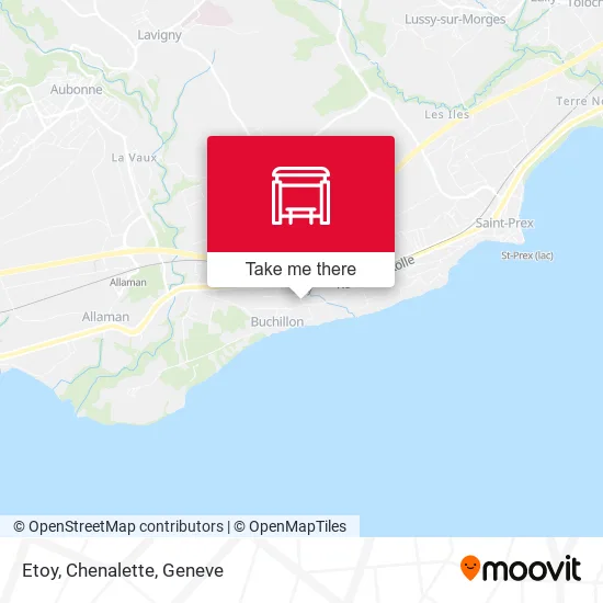 Etoy, Chenalette map