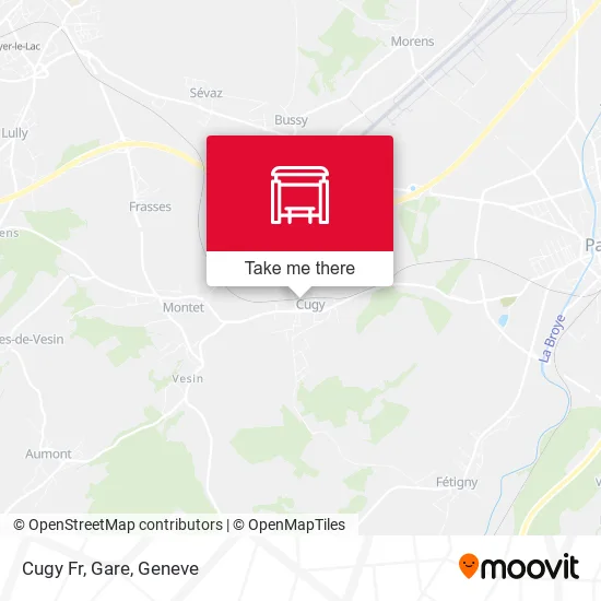 Cugy Fr, Gare map