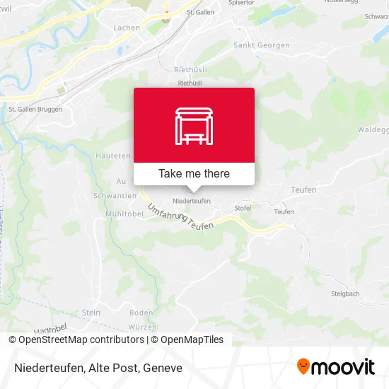 Niederteufen, Alte Post map