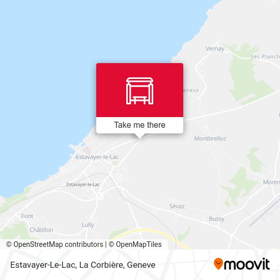 Estavayer-Le-Lac, La Corbière map