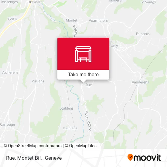Rue, Montet Bif. map