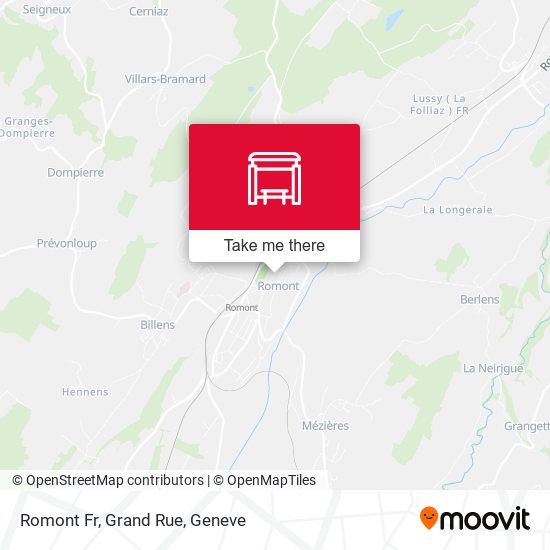 Romont Fr, Grand Rue map