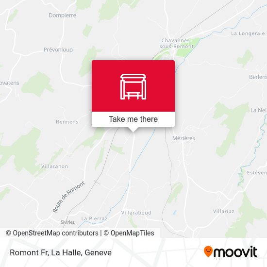 Romont Fr, La Halle map