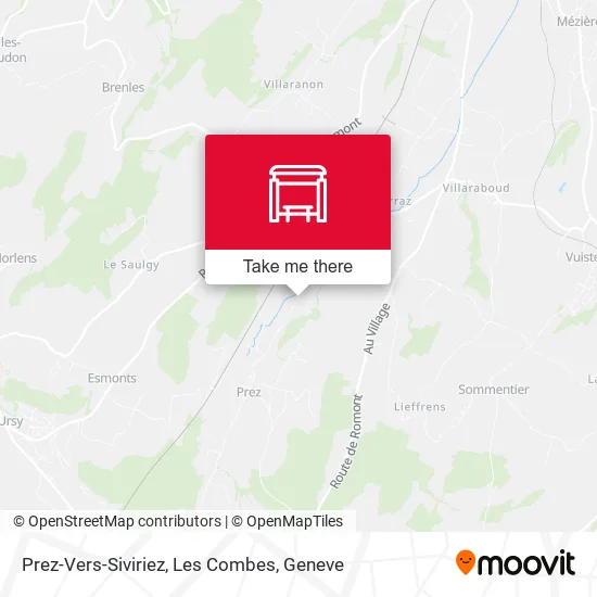Prez-Vers-Siviriez, Les Combes map