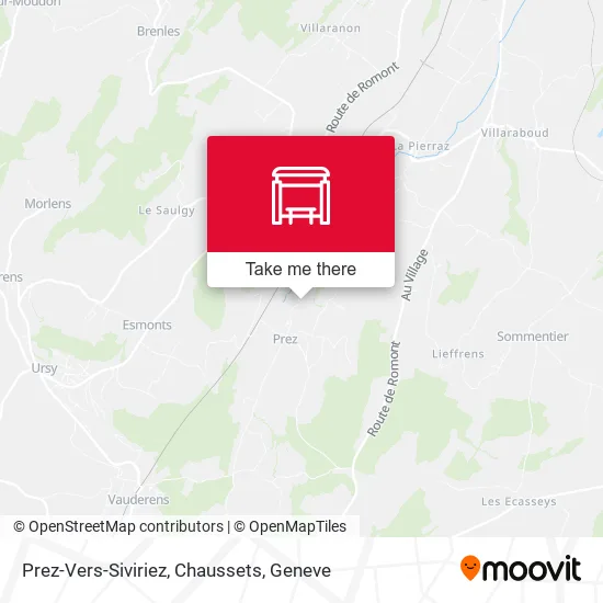 Prez-Vers-Siviriez, Chaussets map