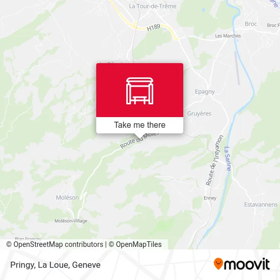 Pringy, La Loue map