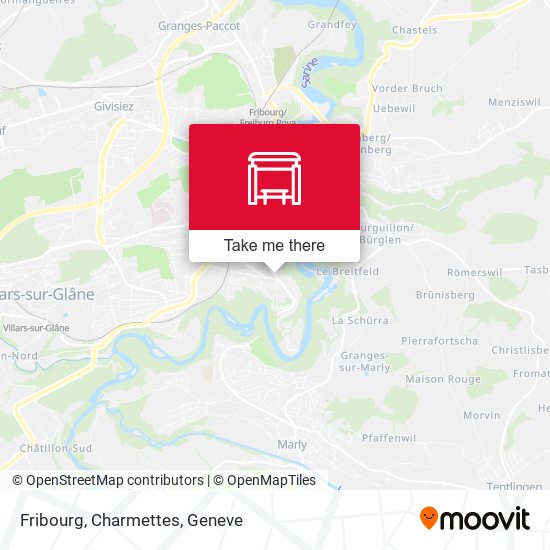 Fribourg, Charmettes map