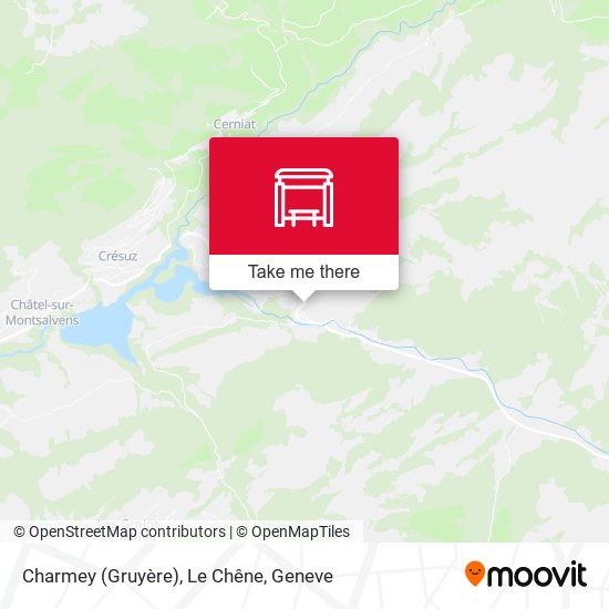 Charmey (Gruyère), Le Chêne map